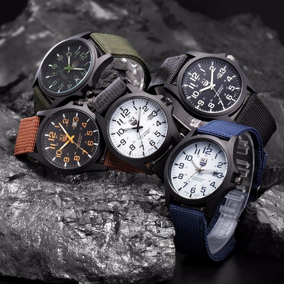 Tactical men's stainless steel watch with LED backlight - product photo 7