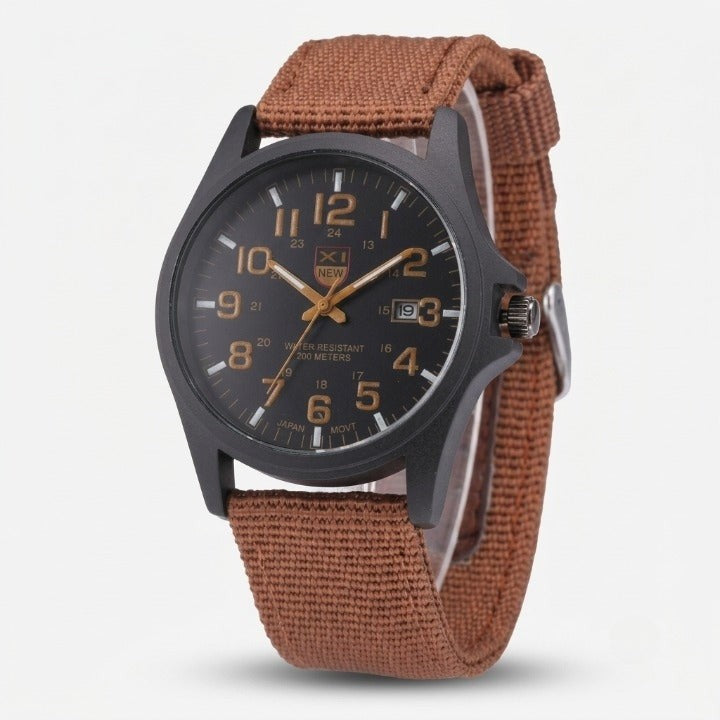 Tactical men's stainless steel watch with LED backlight - product photo 9