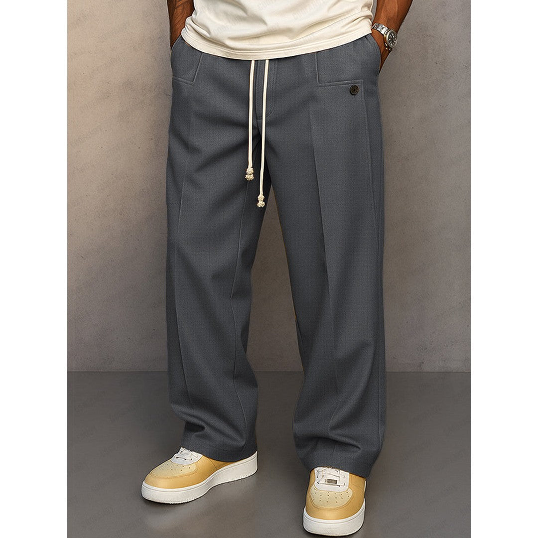 Man wearing the Raphael men's pants, side view