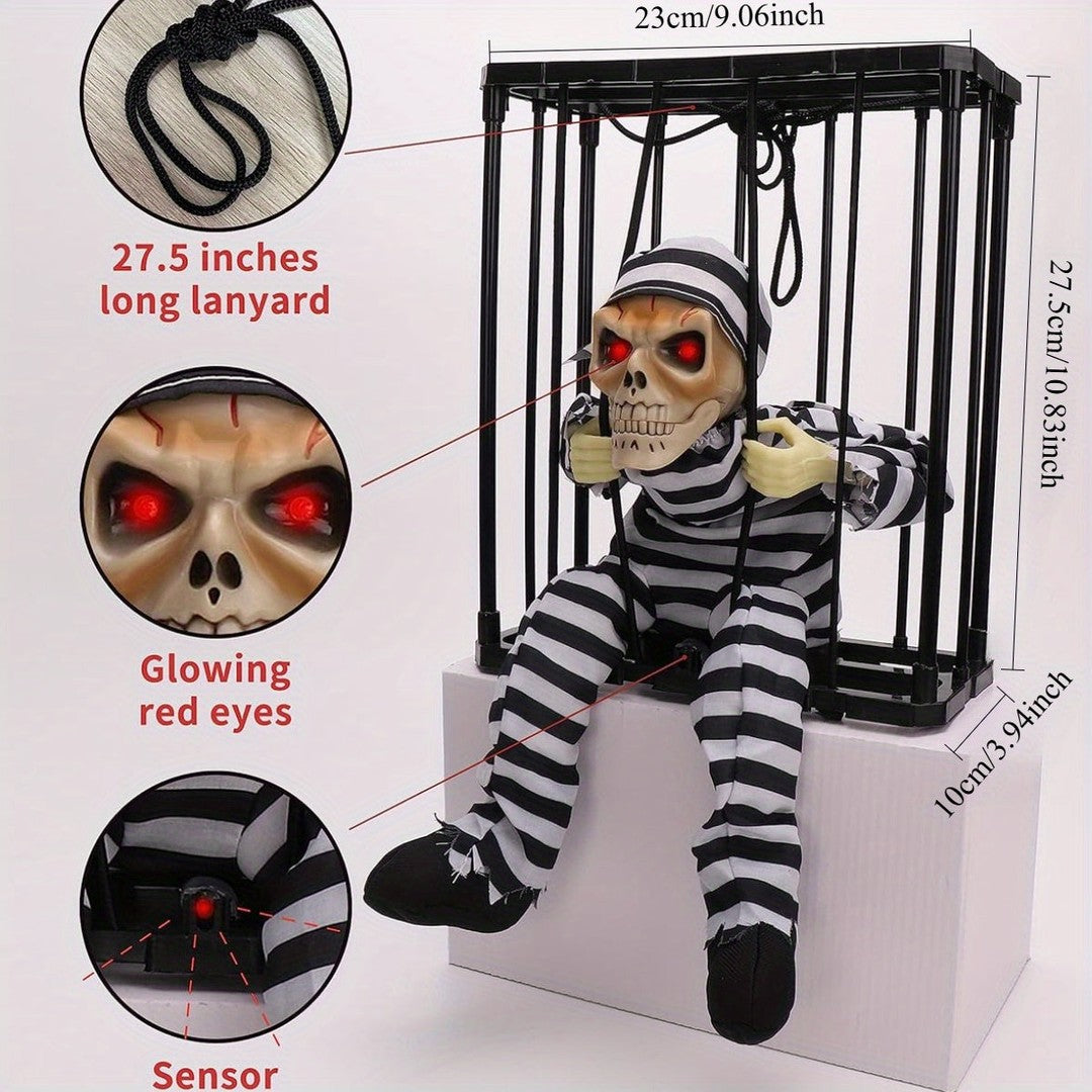 Motion-activated screaming skeleton prop - product photo 3