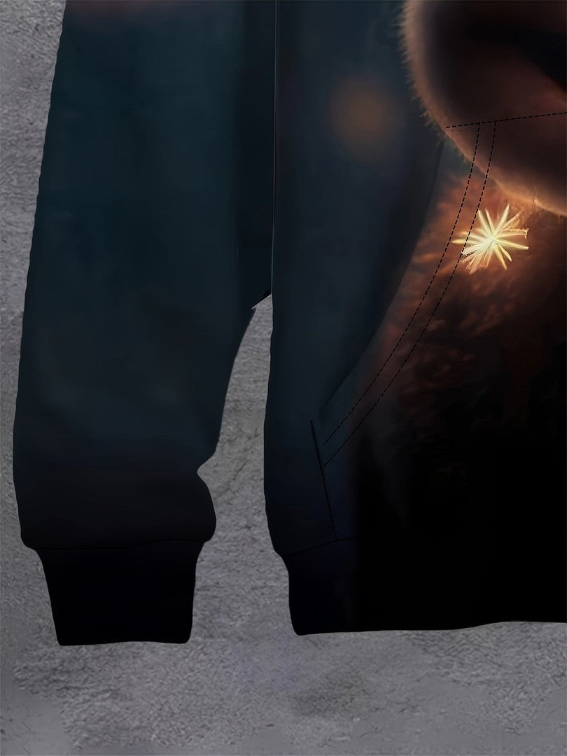Festive reindeer hoodie with a light-up nose - product photo 4