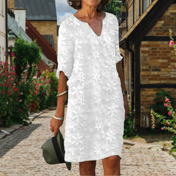 Daria | Women's Floral V-Neck Casual Midi Dress