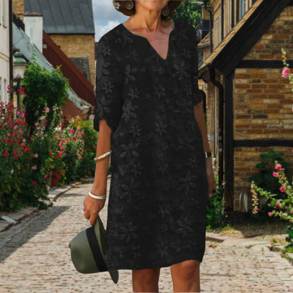 Daria | Women's Floral V-Neck Casual Midi Dress