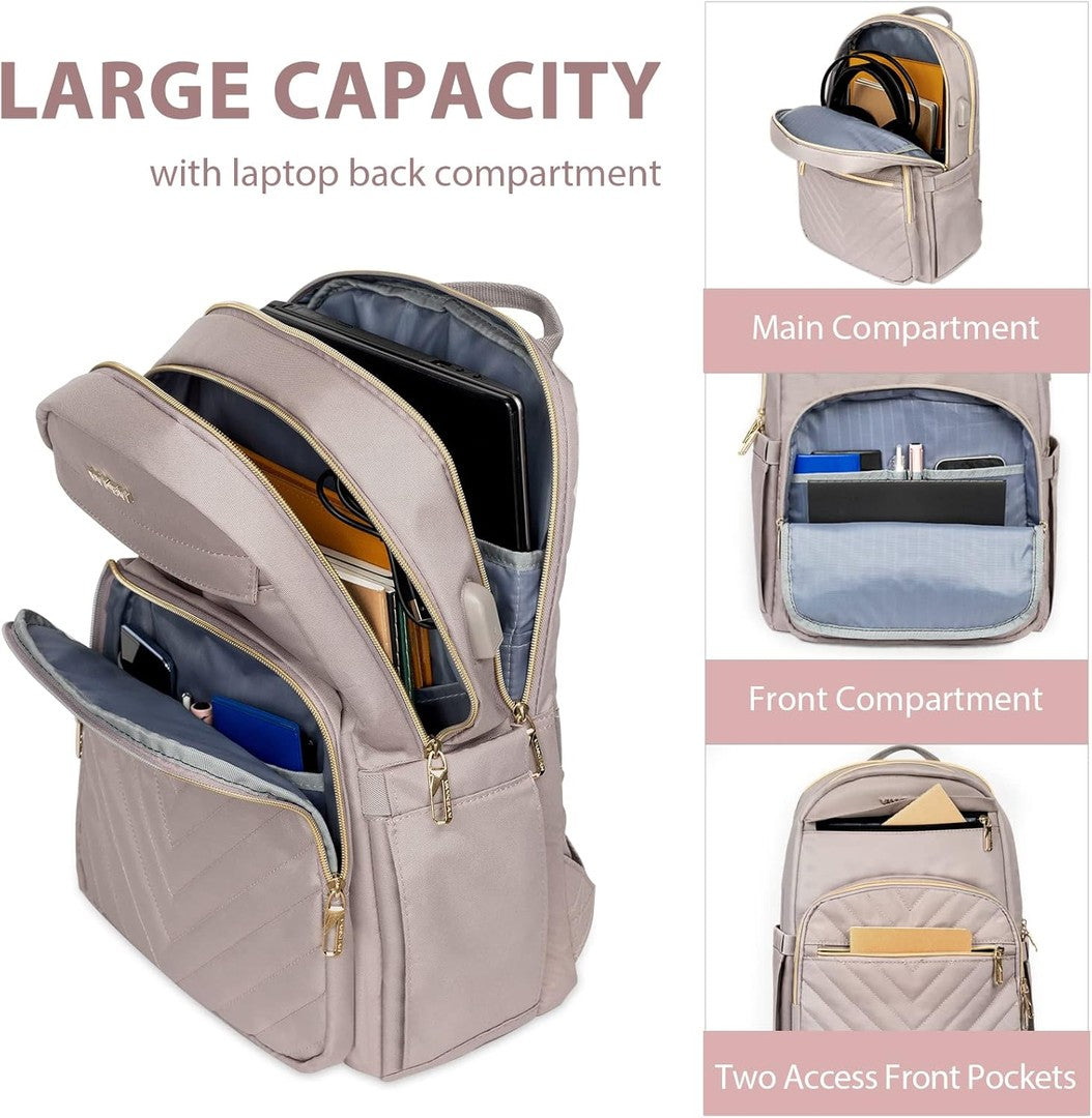 Lightweight water-repellent laptop backpack with a USB port - product photo 10