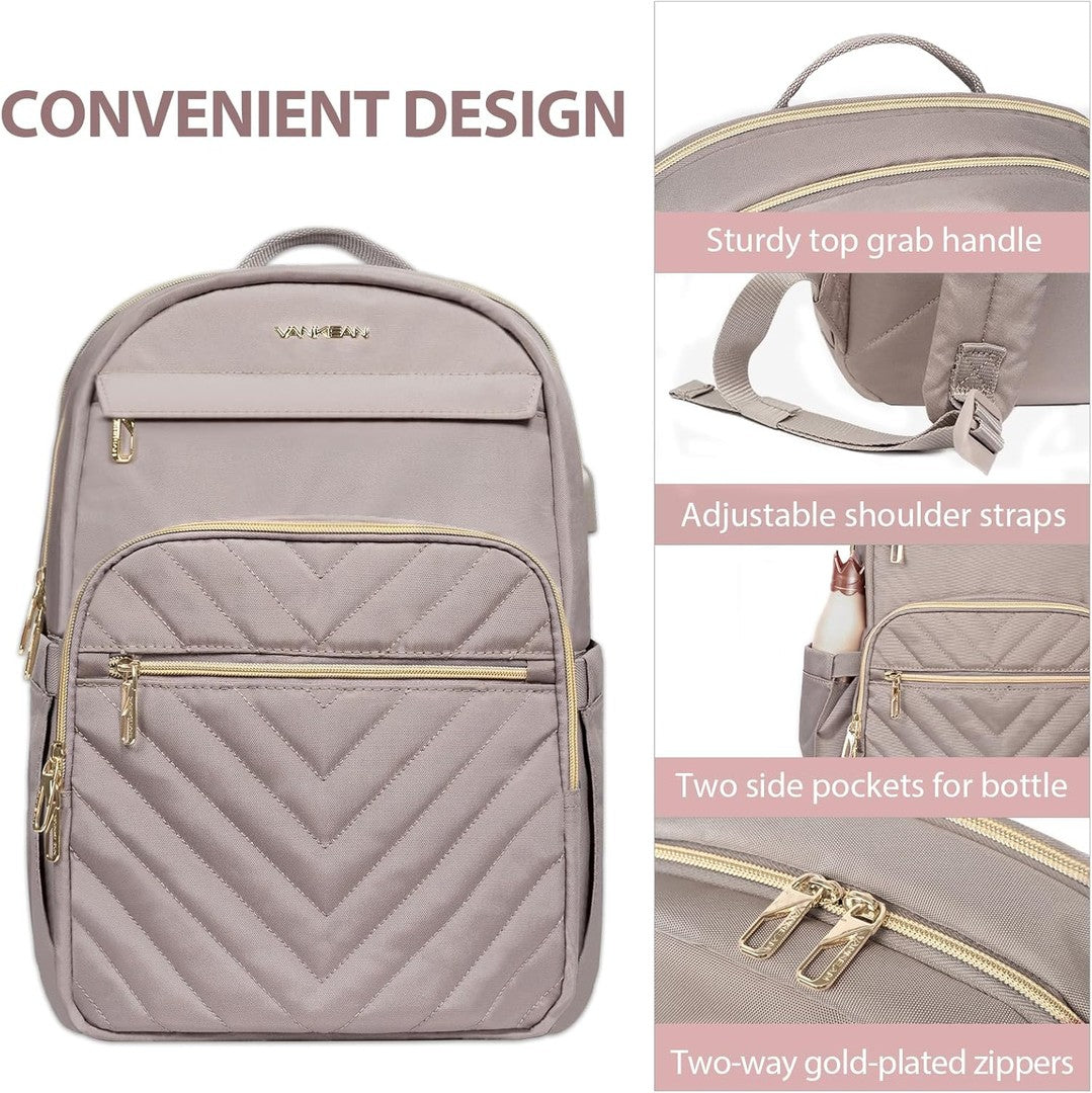 Lightweight water-repellent laptop backpack with a USB port - product photo 11