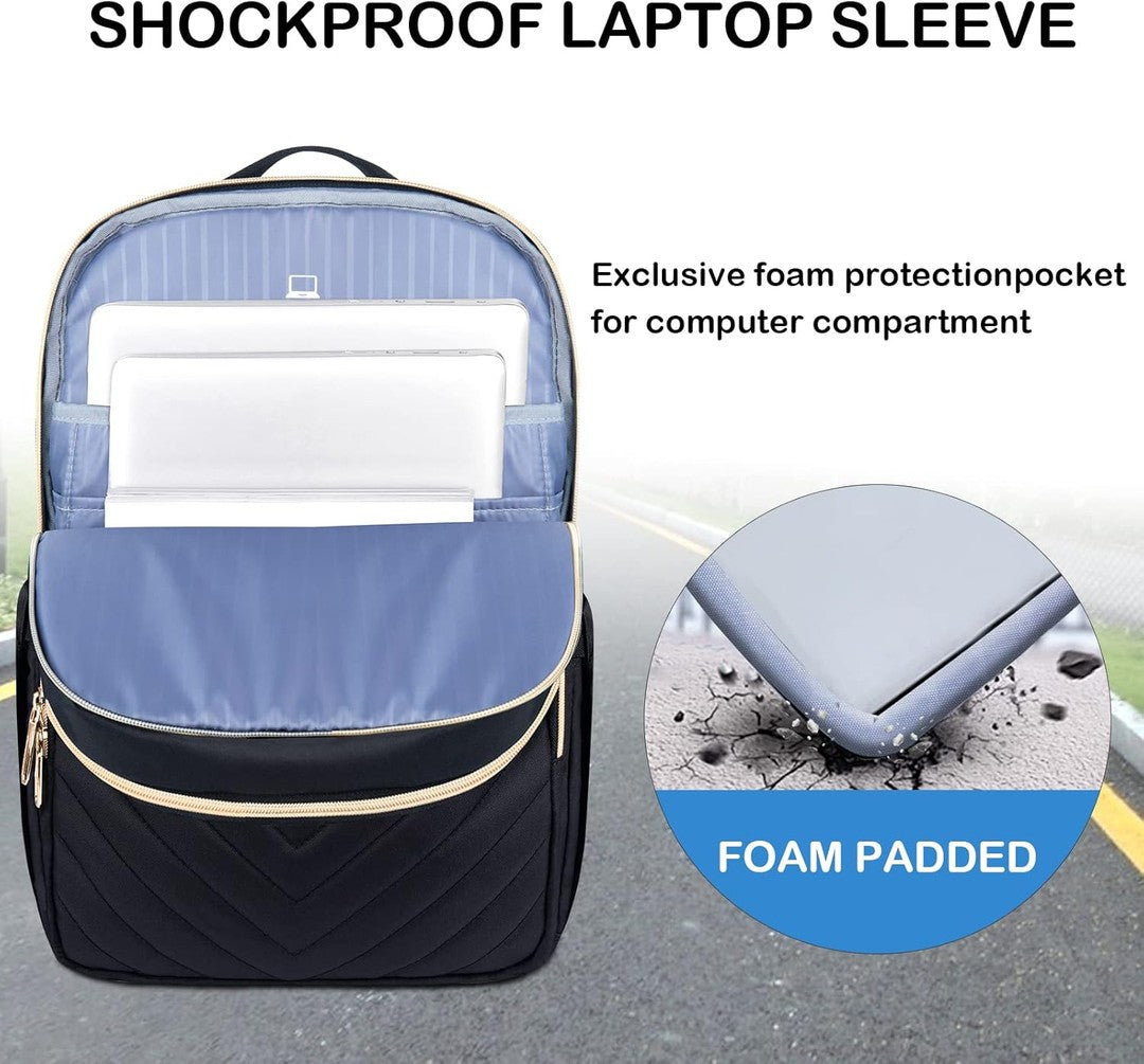 Lightweight water-repellent laptop backpack with a USB port - product photo 3