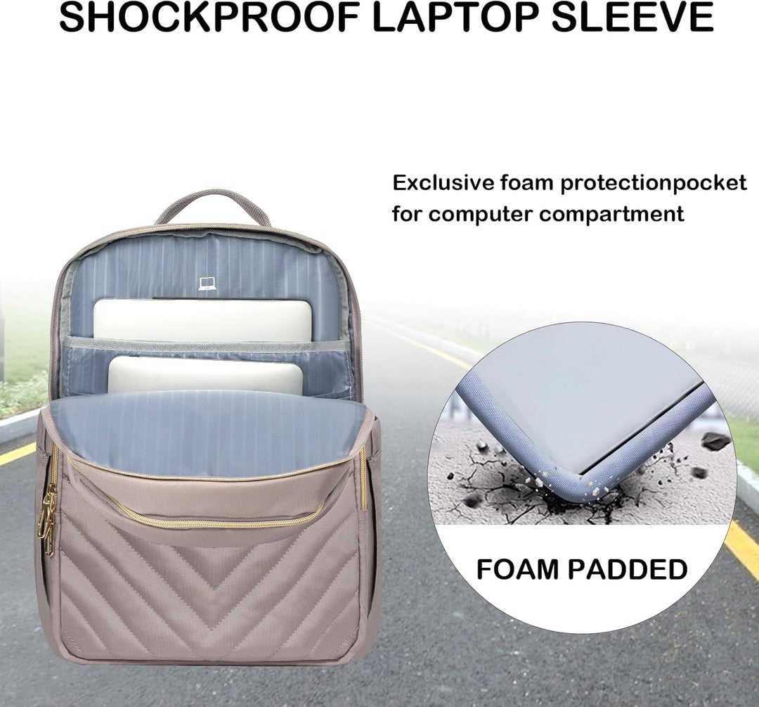 Lightweight water-repellent laptop backpack with a USB port - product photo 9