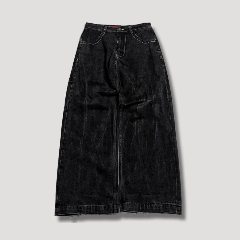 High-waist baggy wide-leg jeans - product photo 2