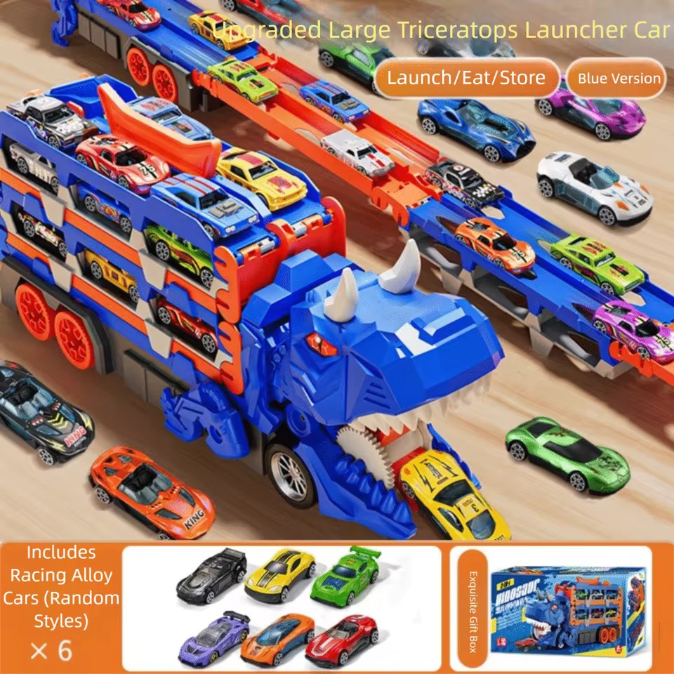 Transforming dinosaur race track playset - product photo 4