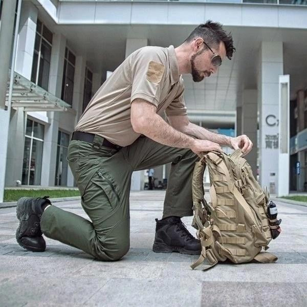 Water-repellent cargo pants with multiple pockets - product photo 8