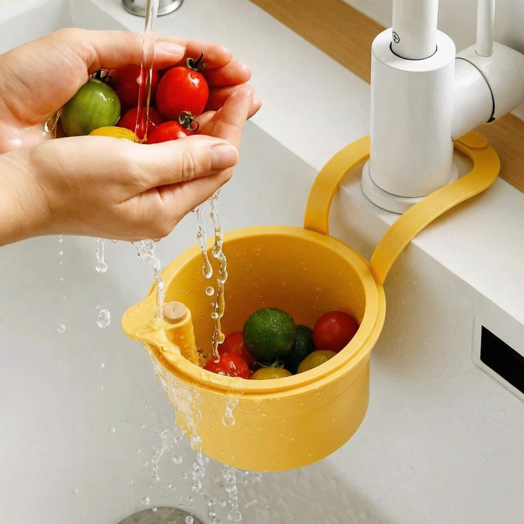 Hanging drain basket strainer with two-stage filter - product photo 10