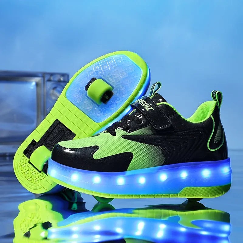 LED light-up sneaker with retractable heel wheels - product photo 10