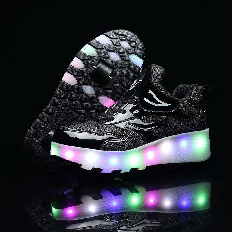 LED light-up sneaker with retractable heel wheels - product photo 12