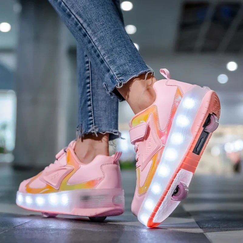 LED light-up sneaker with retractable heel wheels - product photo 7