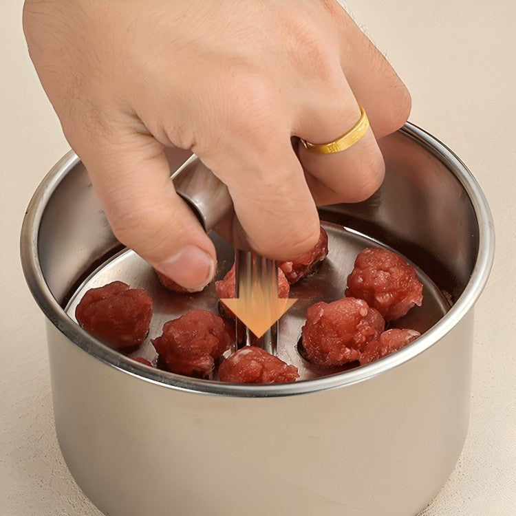 Stainless steel 12-cavity meatball press - product photo 5