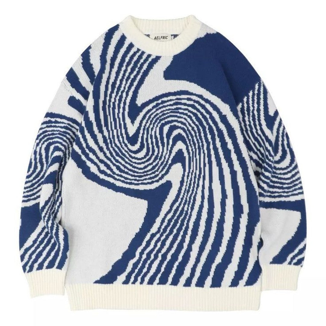 Woman wearing the Rosalind women's sweater, model view