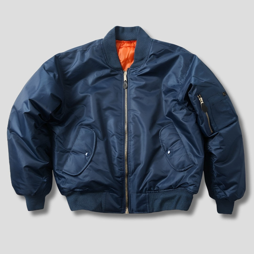 Woman wearing the Rufus women's classic jacket, side view