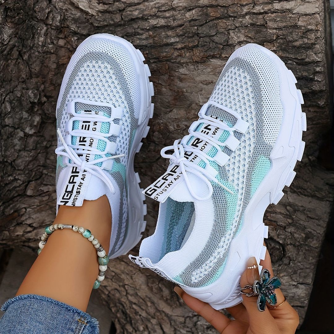 Woman wearing the Sable women's sneakers, back view