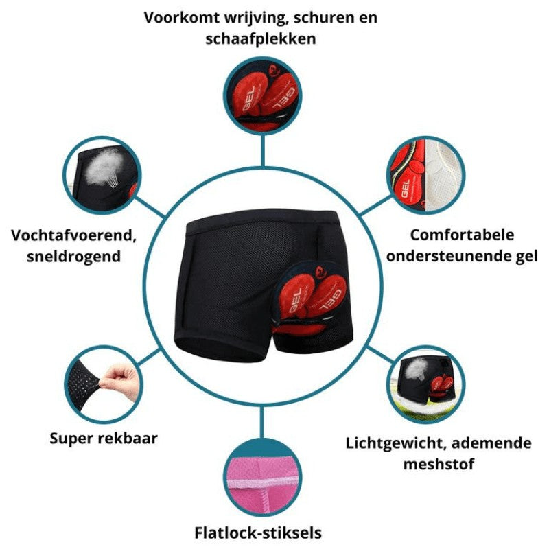 Padded riding liner shorts with gel seat - product photo 4
