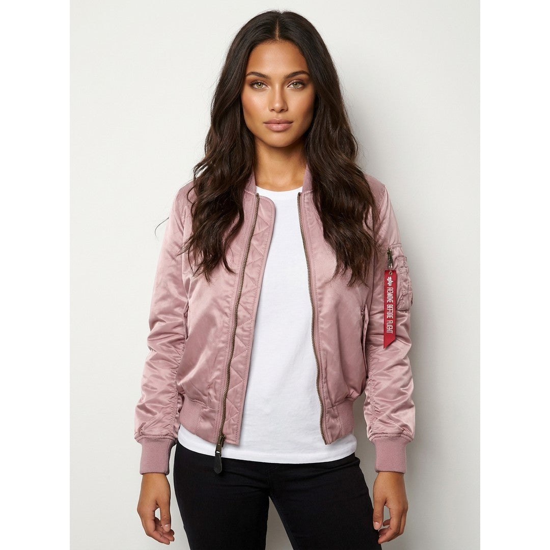 Woman wearing the Saoirse women's bomber jacket, 11 view