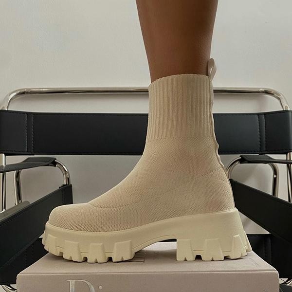 Women's fabric ankle boots - product photo 11