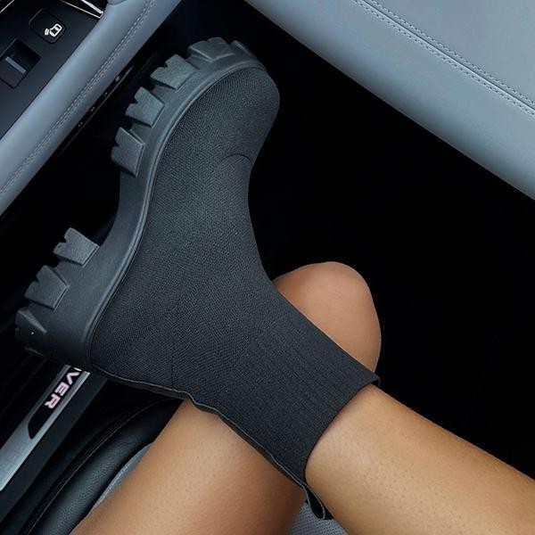 Women's fabric ankle boots - product photo 5