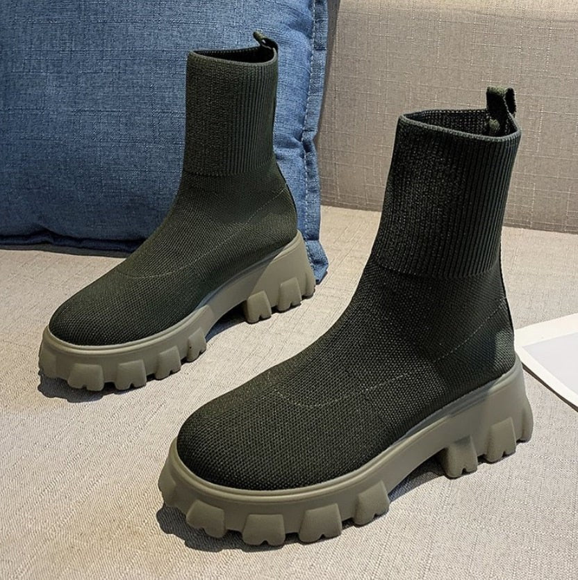 Women's fabric ankle boots - product photo 6