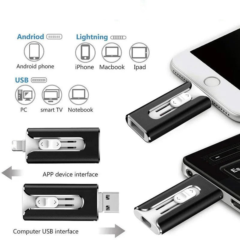 Dual-connector phone flash drive - product photo 8