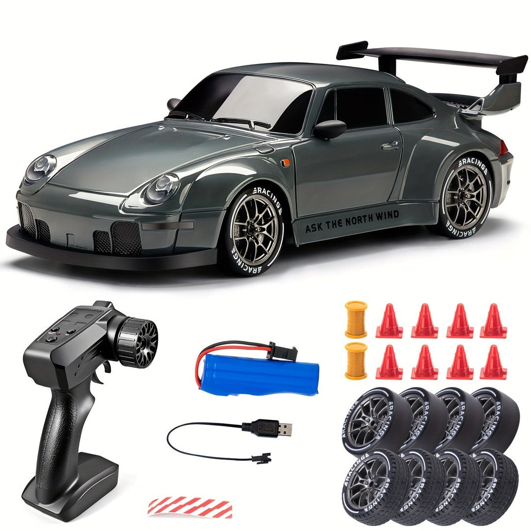 Radio-controlled drift car with light-up wheels - product photo 1