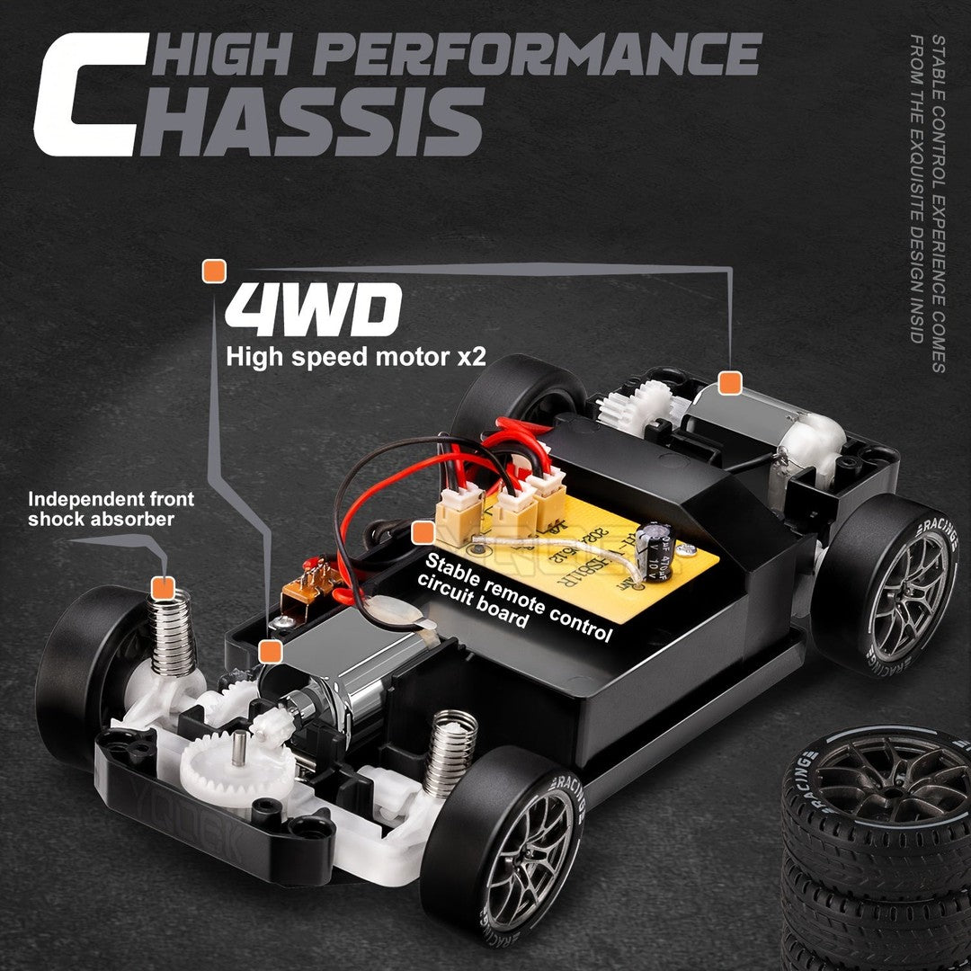 Radio-controlled drift car with light-up wheels - product photo 11