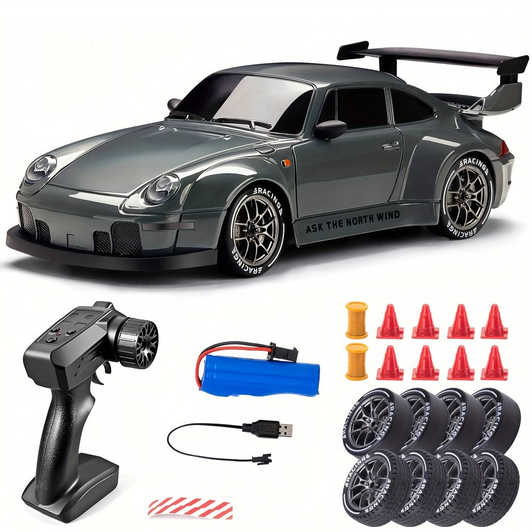 Radio-controlled drift car with light-up wheels - product photo 5