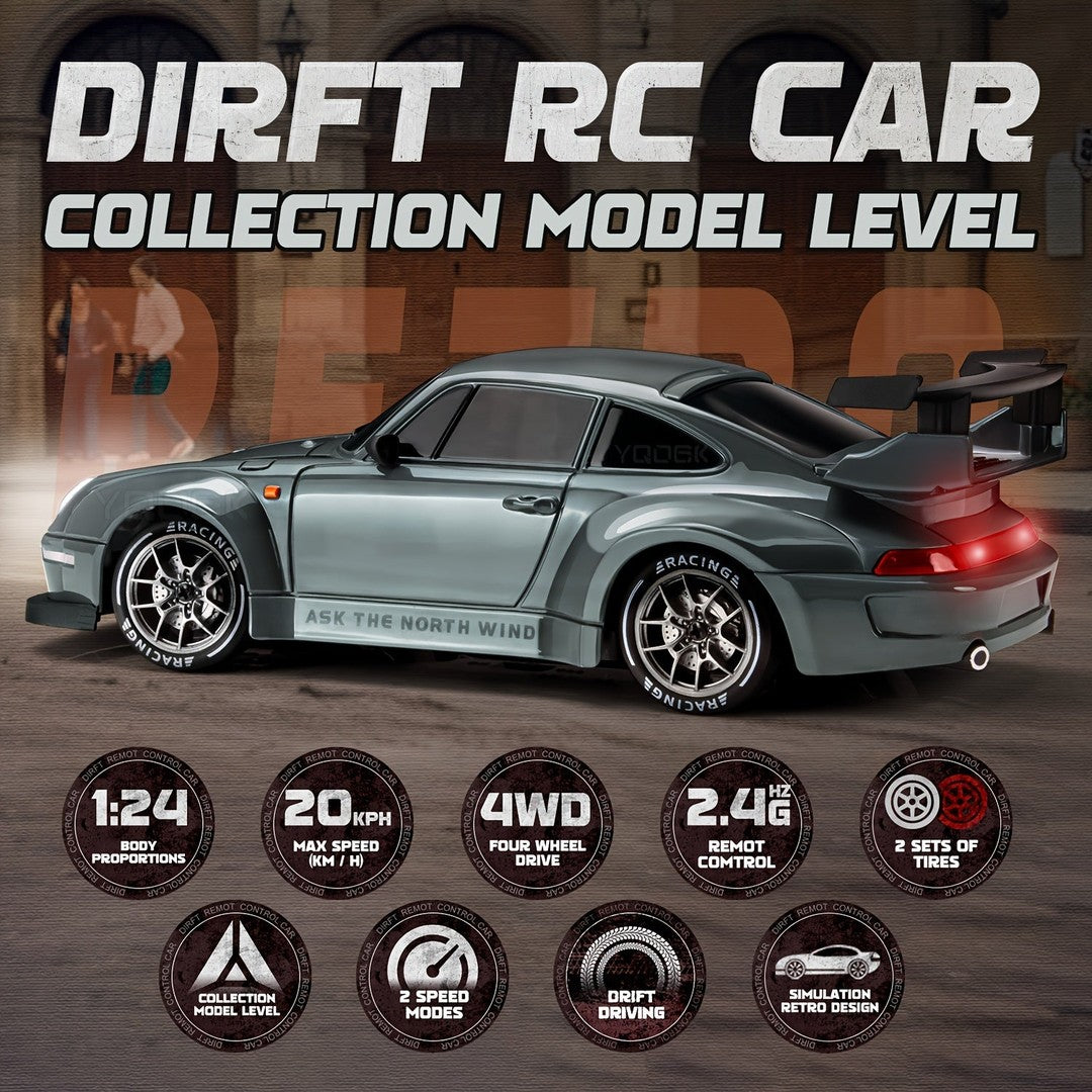 Radio-controlled drift car with light-up wheels - product photo 6
