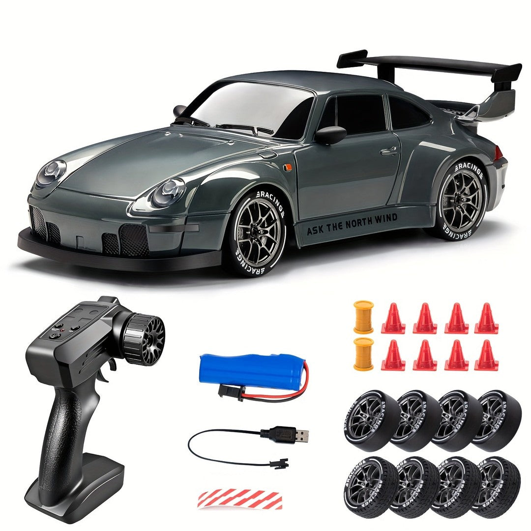 Radio-controlled drift car with light-up wheels - product photo 7