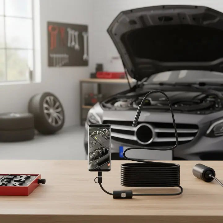 HD endoscope borescope camera with flexible cable - product photo 3