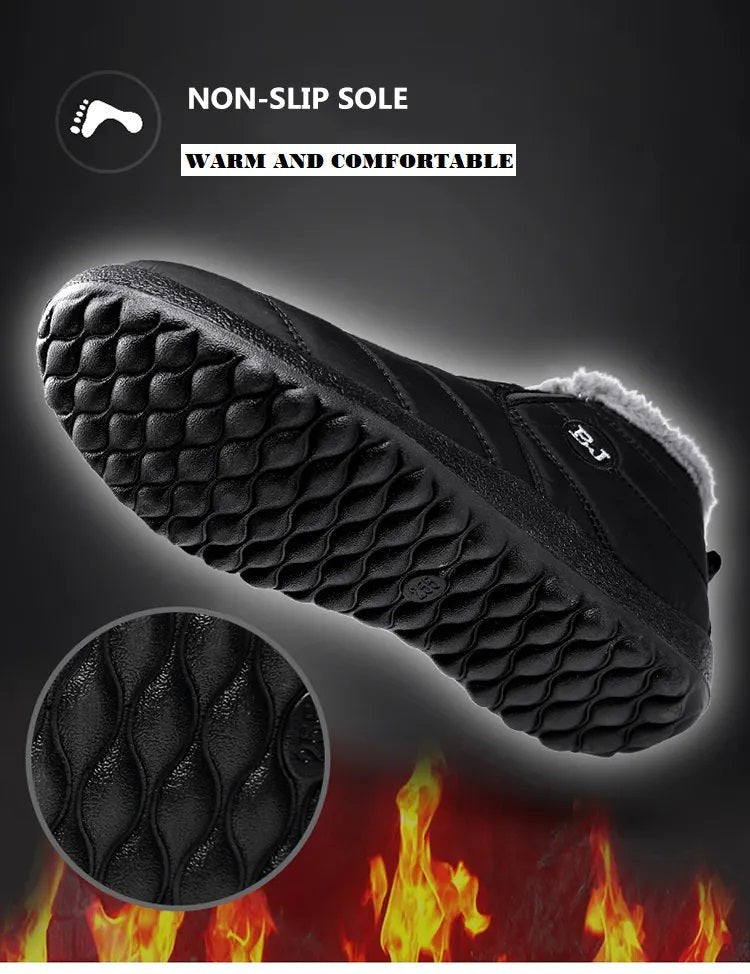 Waterproof lined winter slip-on boots - product photo 16