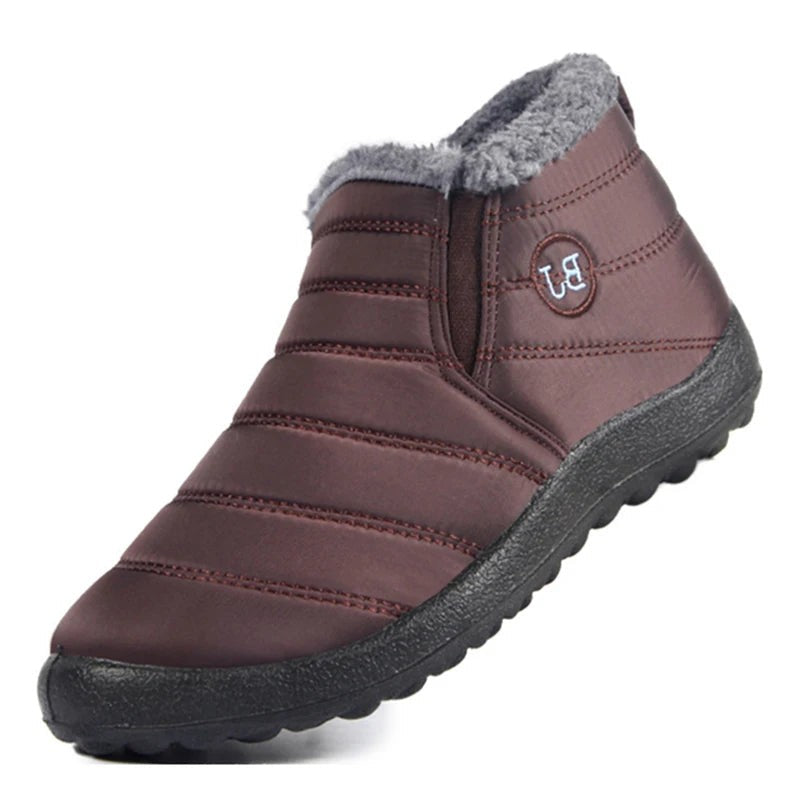 Waterproof lined winter slip-on boots - product photo 2
