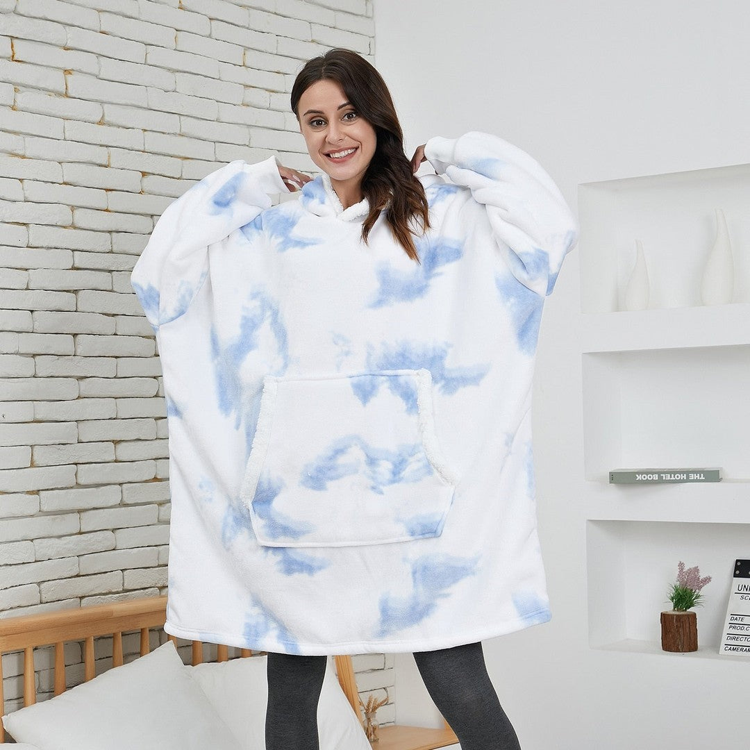 Oversized wearable fleece hoodie blanket - product photo 25