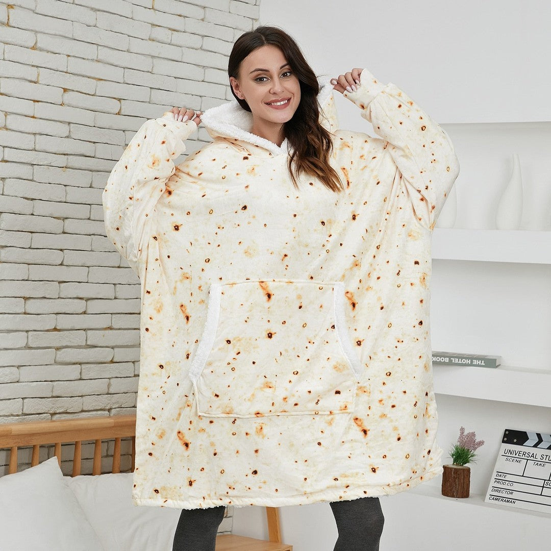 Oversized wearable fleece hoodie blanket - product photo 28