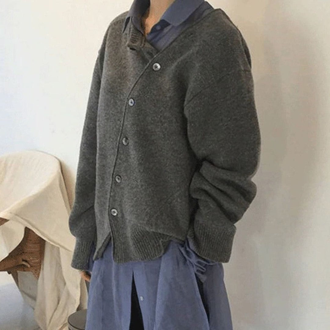 Woman wearing the Solveig women's button-up jacket, back view