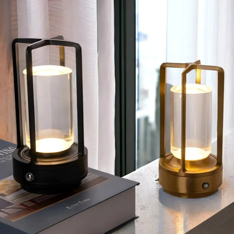 Cordless touch dimmable crystal-style table lamp - product photo 1