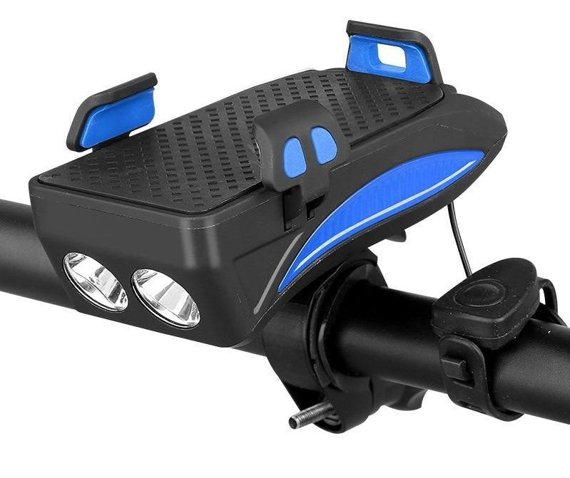 4-in-1 bike handlebar phone mount with light and horn - product photo 5