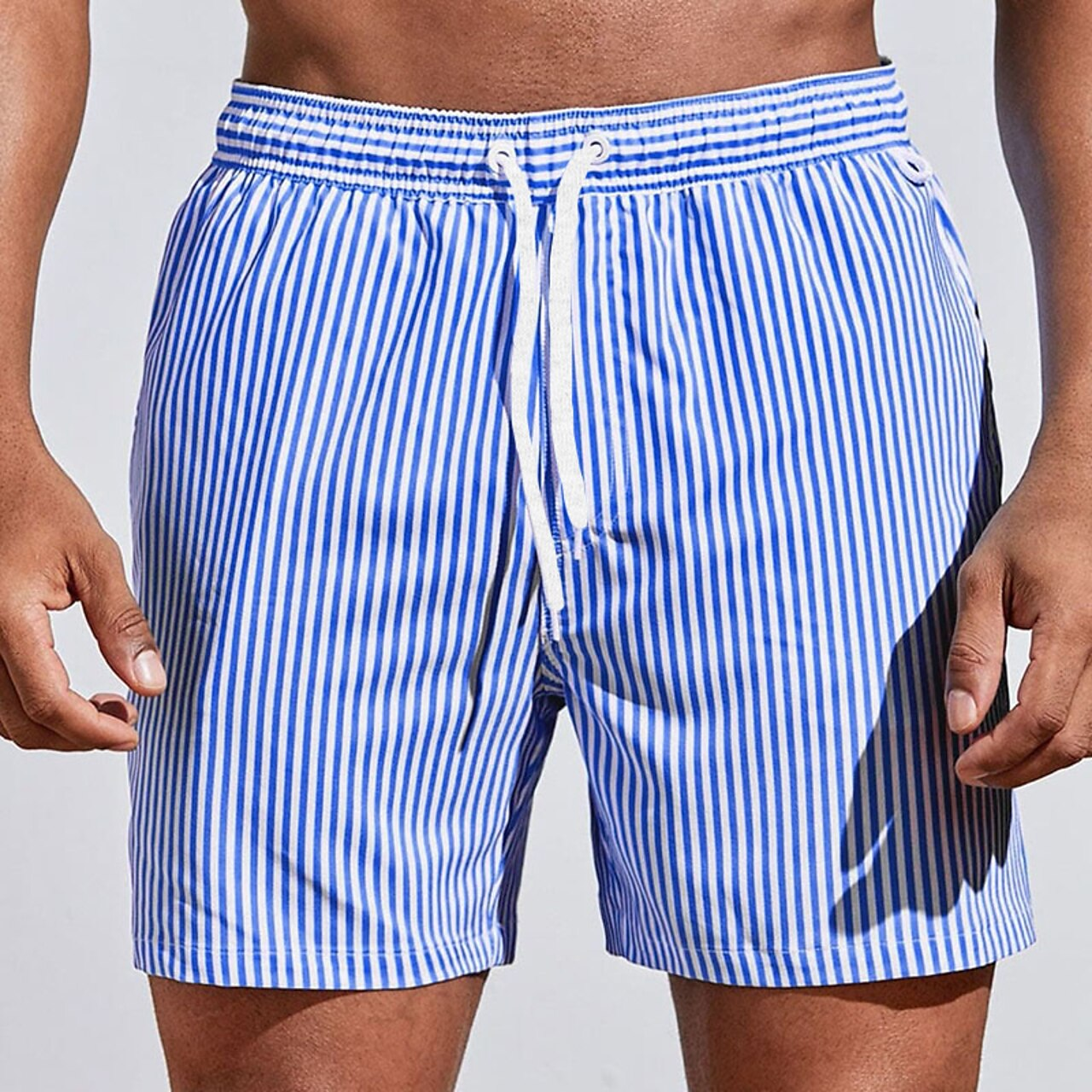 Evan | Men's Vertical Stripe Swim Trunks