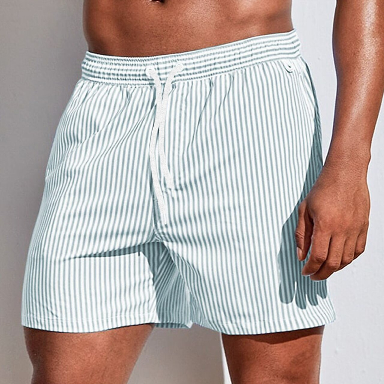 Evan | Men's Vertical Stripe Swim Trunks