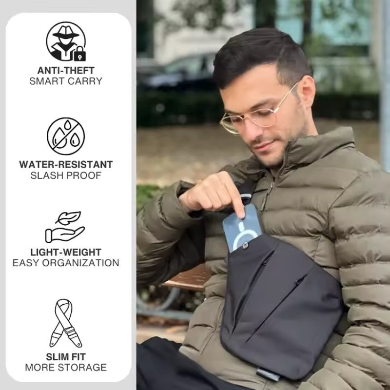 Anti-theft RFID crossbody sling bag - product photo 5