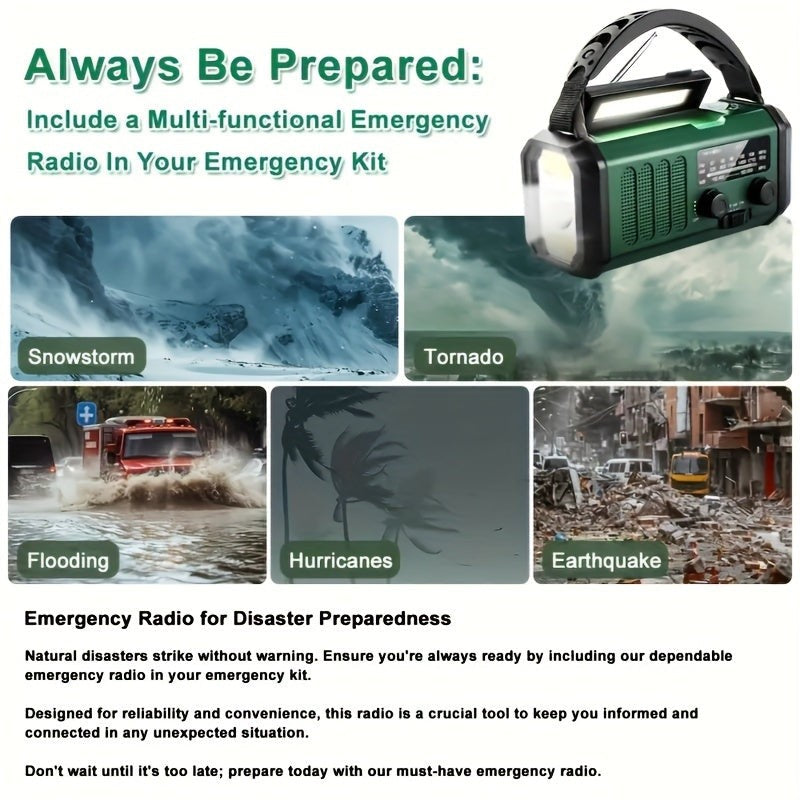 Solar and hand crank emergency weather radio - product photo 6