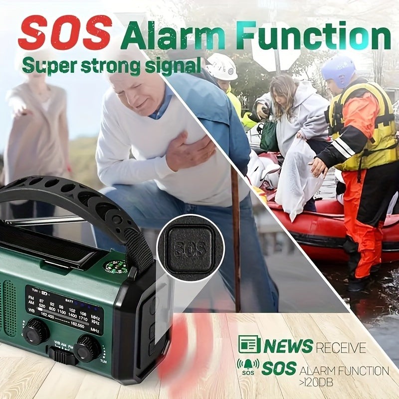 Solar and hand crank emergency weather radio - product photo 8