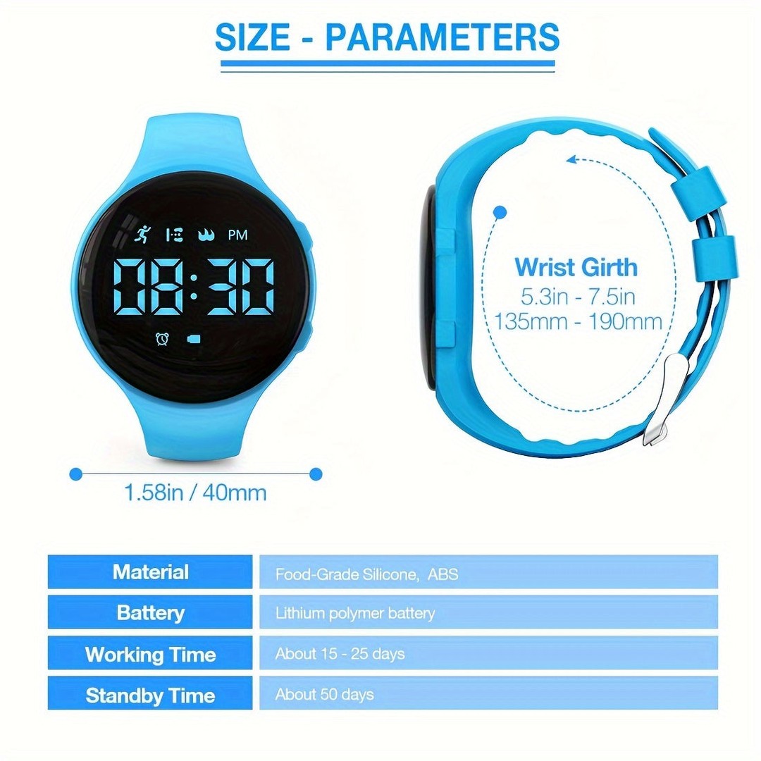 Kids' LED step counter watch - product photo 14