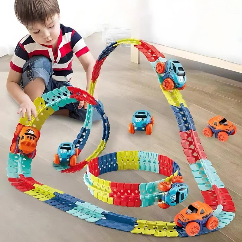 Magnetic build-your-own car track set - product photo 1