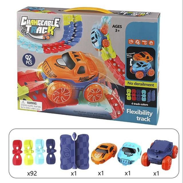 Magnetic build-your-own car track set - product photo 6