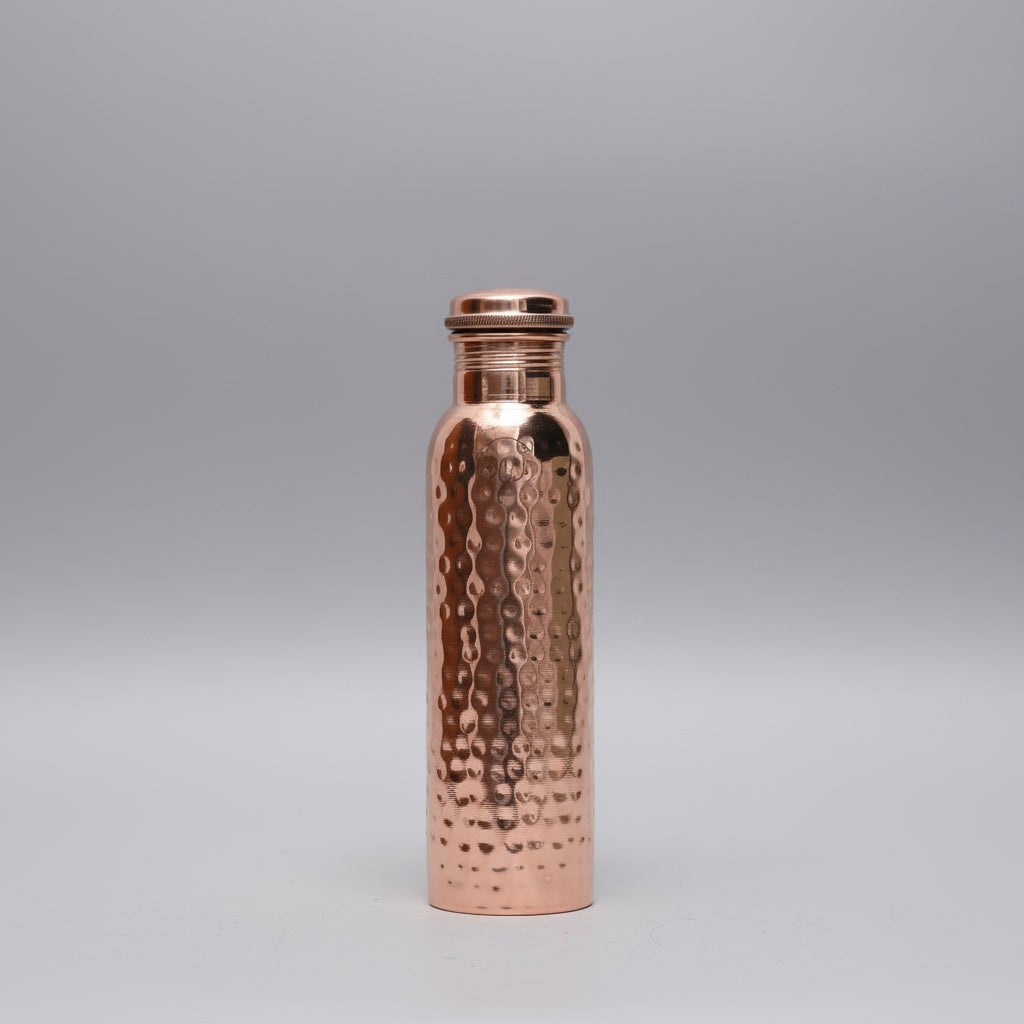 Hammered copper-finish water bottle - product photo 2